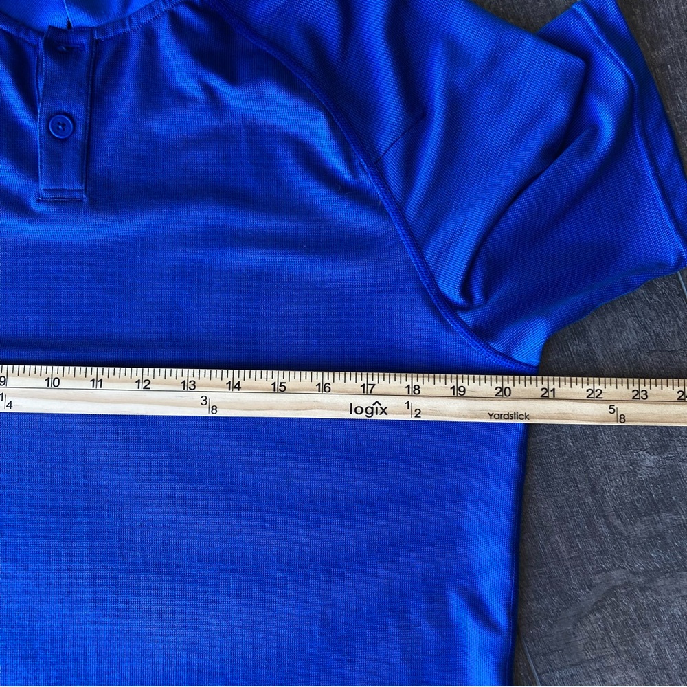 RHONE Men's Lightweight Blue Short Sleeve Golf Polo Shirt Medium - Picture 6 of 7